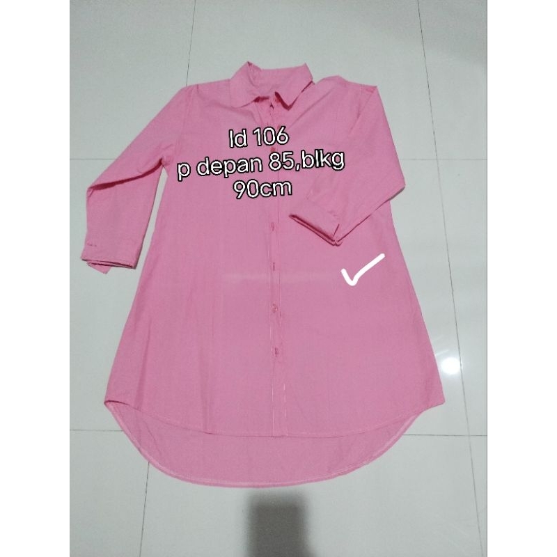 DRESS MIDI KEMEJA LENGAN PANJANG WANITA(BAHAN KATUN POPLIN)