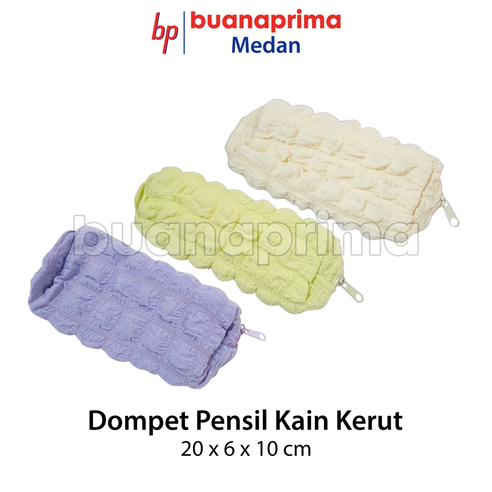 

DOMPET PENSIL KAIN KERUT Tempat Pensil Kain Resleting Tebal Pencil Case