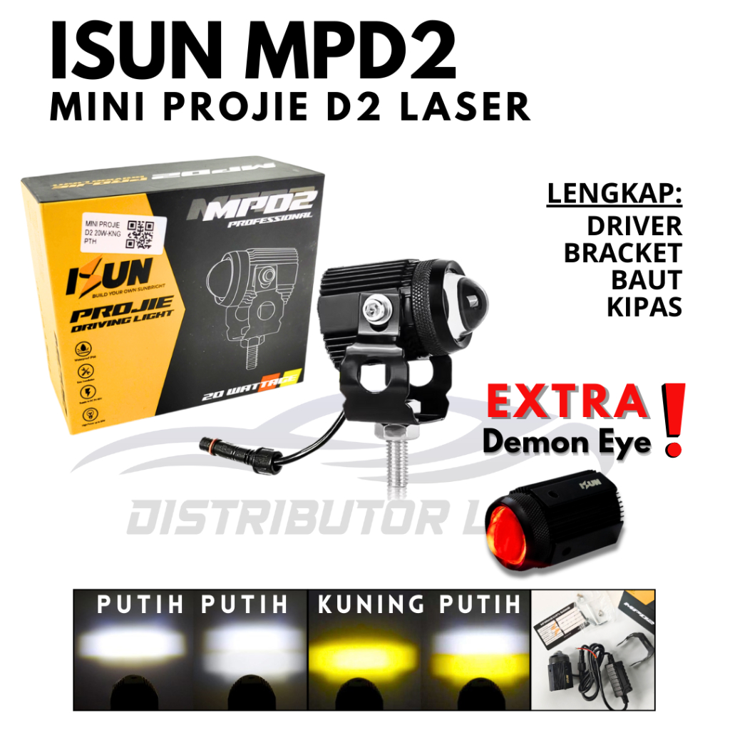ISUN MPD2 Pro Mini Projie Lampu Tembak Sorot D2 Laser MP D2 iSUN