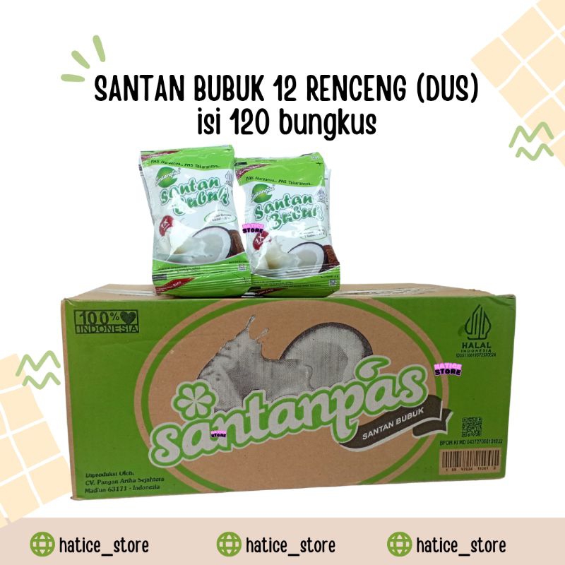 

SANTANPAS SANTAN BUBUK PAS DUS KARTON | ISI 120 BUNGKUS 12 RENCENG