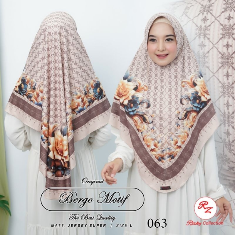 JILBAB SUBLIM PRINTING JUMBO size XL jersey by RIZKY COLLECTION