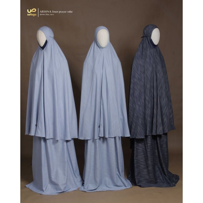 ARIHNA LINEN PRAYER ROBE - Safago Mukena Dewasa - Shafa Jilbab #dhiyasyari