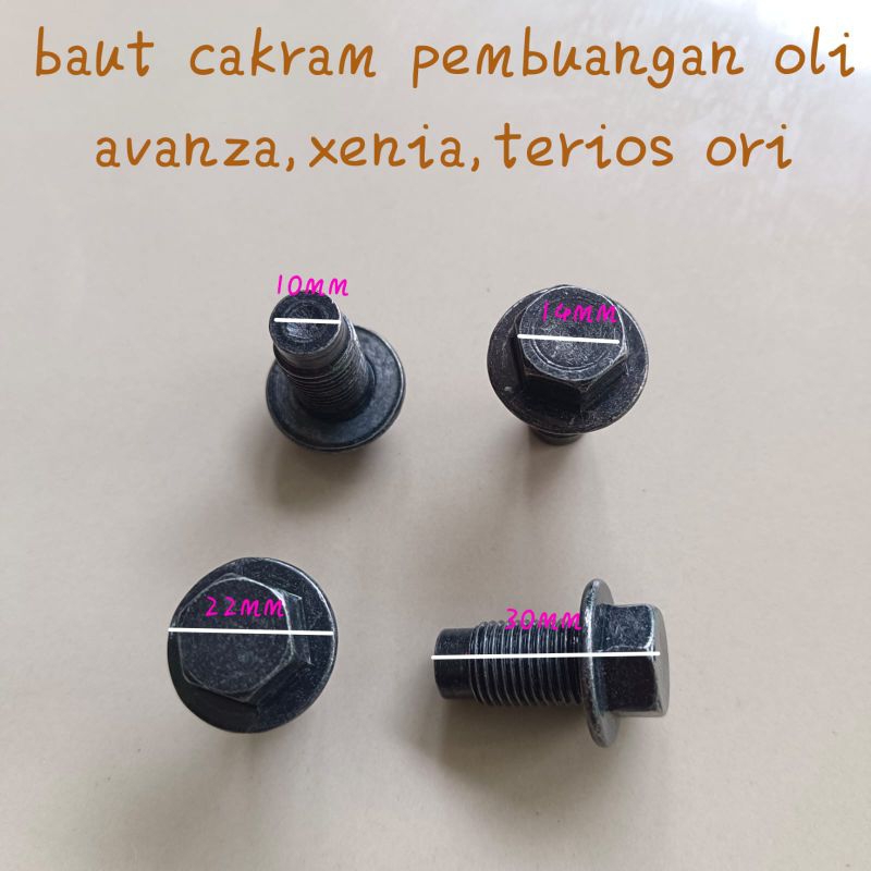 BAUT CARTER PEMBUANGAN OLI MESIN TOYOTA AVANZA XENIA RUSH ORI