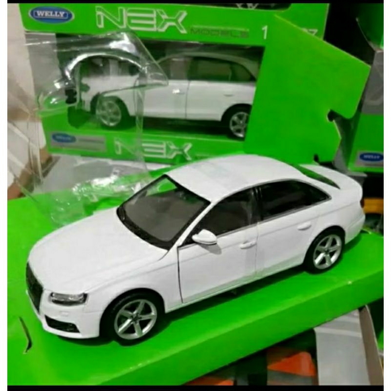 Diecast Welly Skala 1:24 Audi A4 Putih Baru Bukan Bekas Komplit