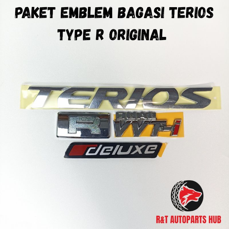 Paket Emblem Komplit Type R Terios Deluxe Original