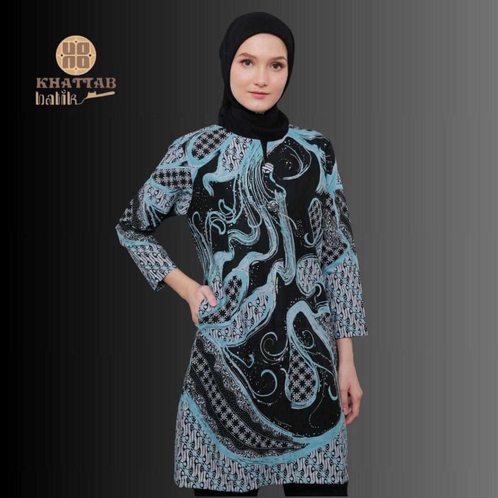Batik Wanita Lengan Panjang Premium Mewah Batik Cewek Atasan Modern Exclusive