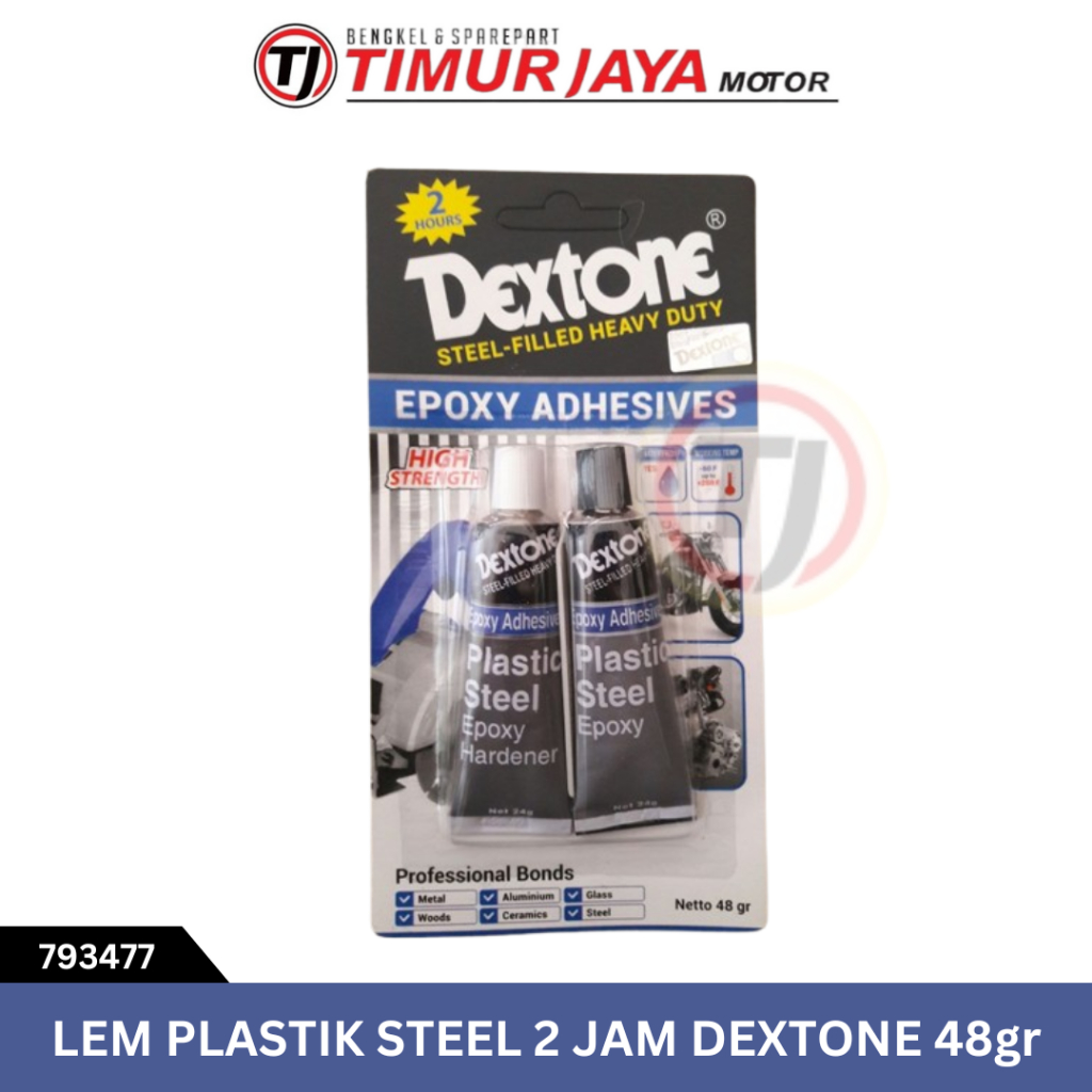 

LEM PLASTIK STEEL 2 JAM DEXTONE 48gr KODE 793477
