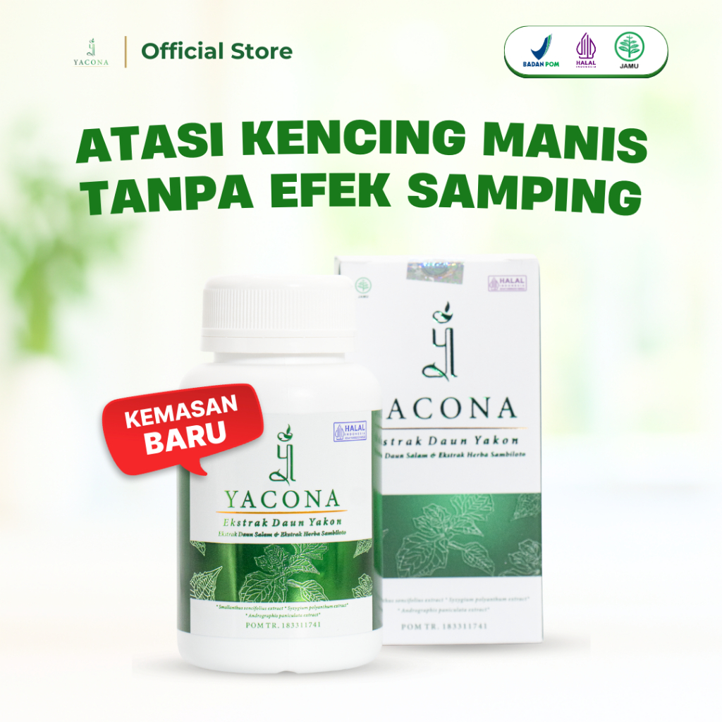 Yacona Kapsul Diabetes Mengatasi Kencing Manis Tanpa Efek Samping Isi 60 Kapsul