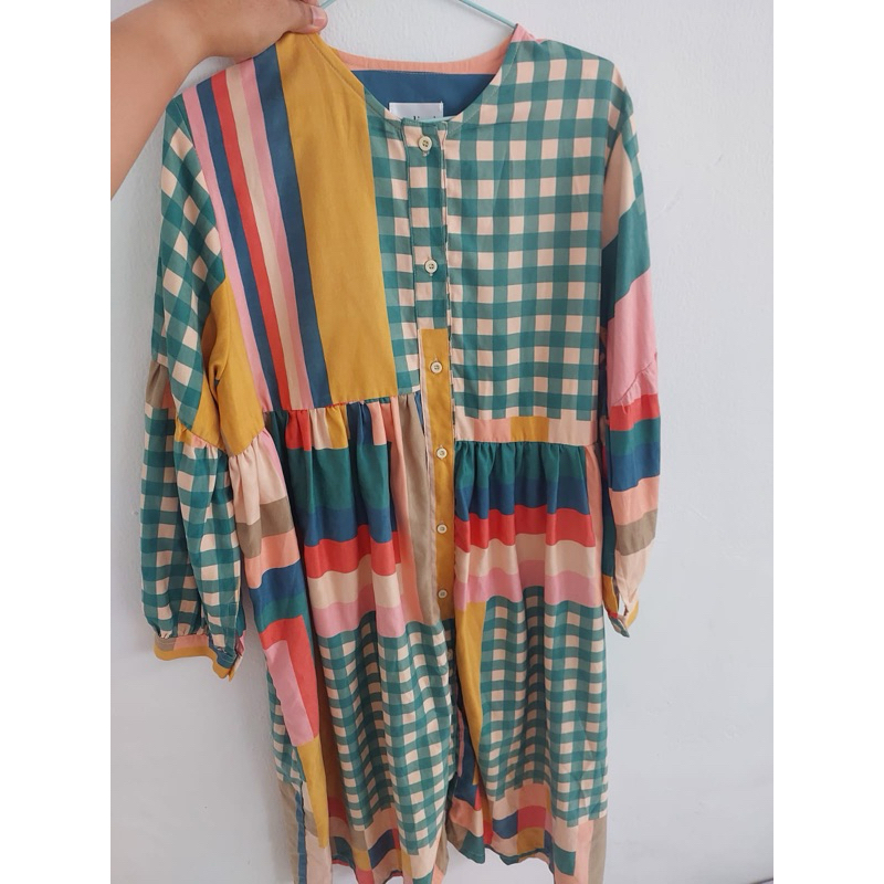 Nadjani  kemeja shirt tunik tunic atasan top blouse lebaran sarimbit motif dress abaya gamis hijab k