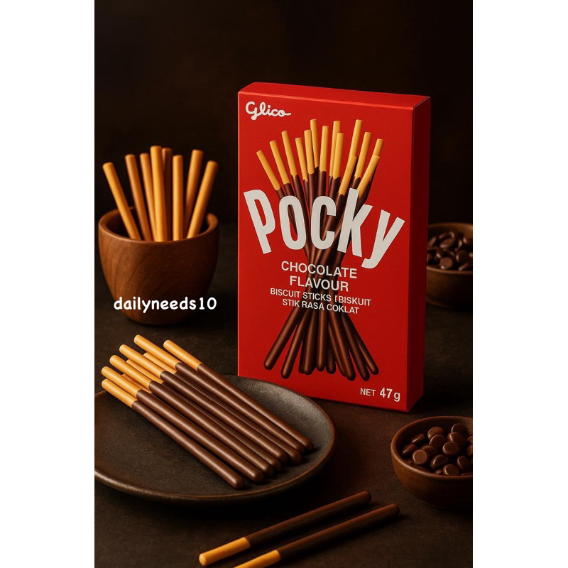 

Pocky Chocolate Flavor (Biskuit Stik Rasa Cokelat 47g)
