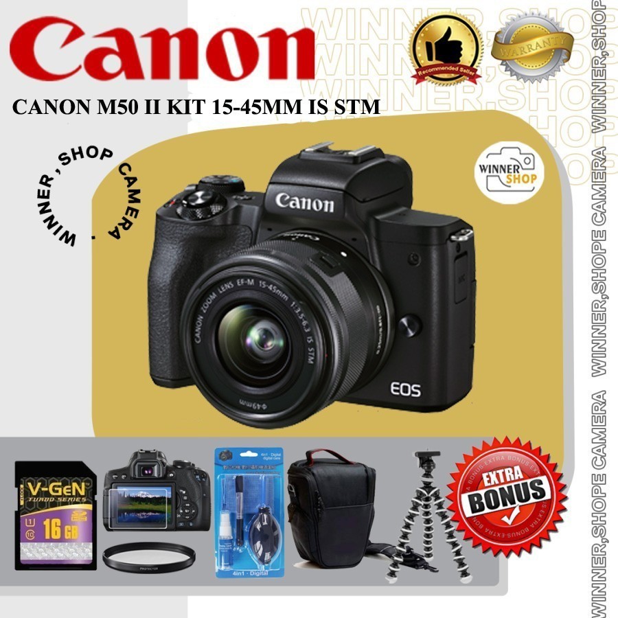 Kamera Canon M50 II Kit 15-45mm STM EOS M50 Mark II Camera Mirrorless