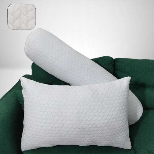Snow Pillow-1Set Bundle Bantal Dan Guling Hotel Kain Kniting-Putih Bantal Guling Dewasa