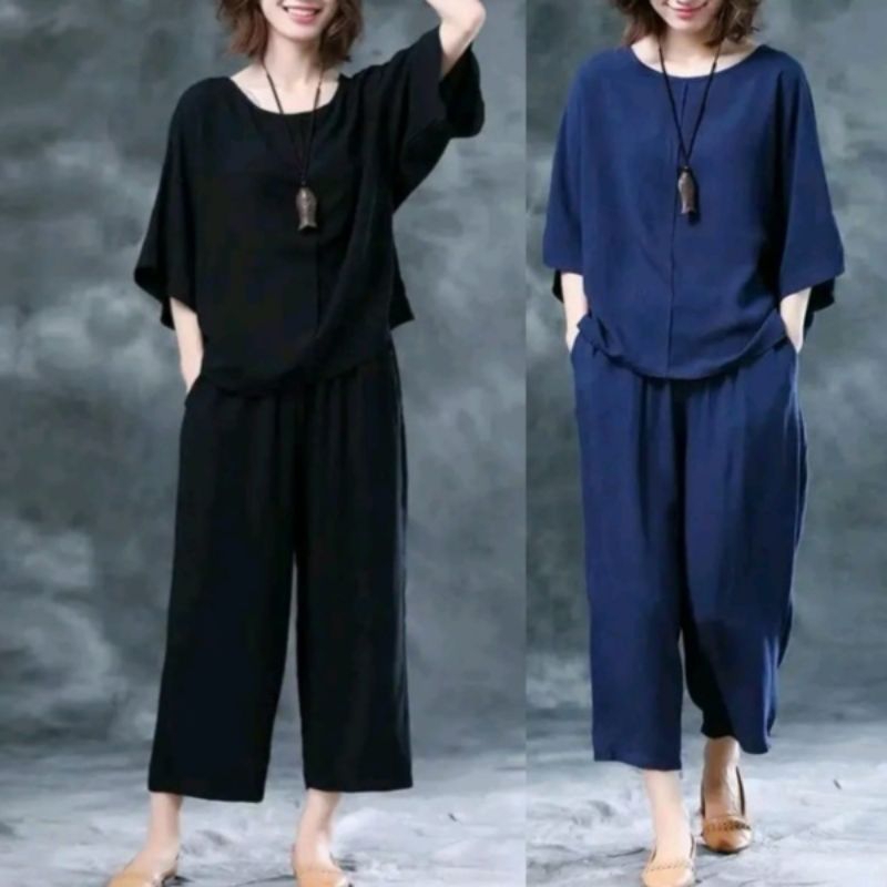 One set Jumbo / Setelan wanita / One set Jumbo / One set wanita jumbo / Setelan Jumbo / One set Polo