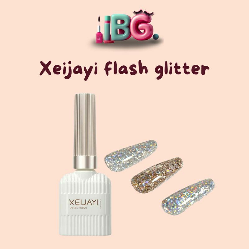 Xeijayi Flash Glitter Nail Gel Xeijayi Explosive Flash Cowhers Flash Glitter Nail Art Gel Nail Gel Flash Glitter