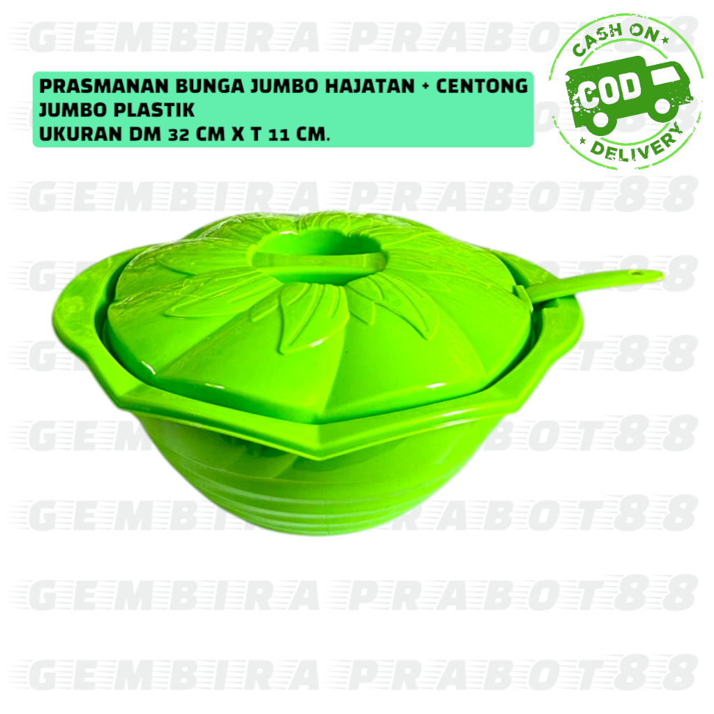 PRASMANAN BUNGA JUMBO HAJATAN SET CENTONG JUMBO PLASTIK TEBAL TAHAN PANAS