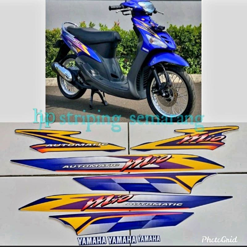 Striping Yamaha Mio Sporty th 2004 Biru Printing