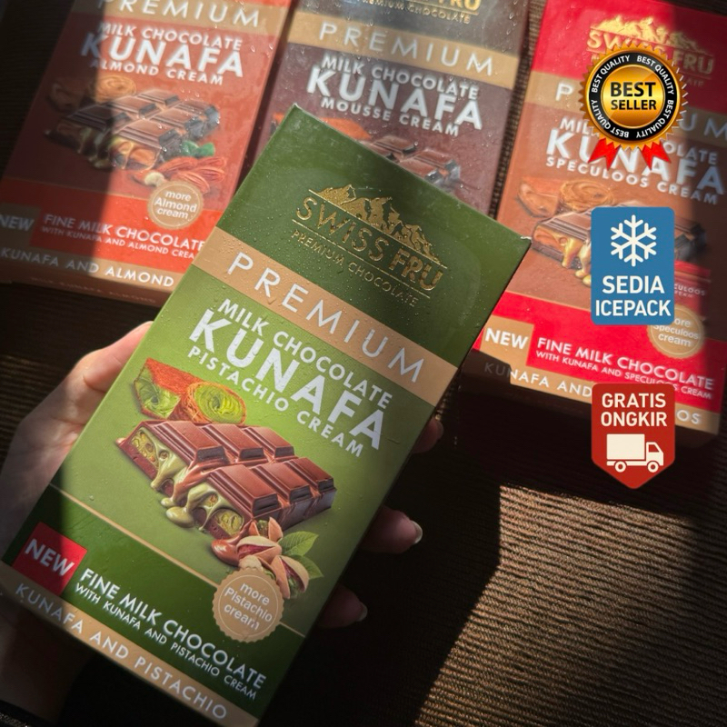 

[READY STOCK] cokelat dubai Swiss Fru coklat pistachio konafah - cokelat viral dubai edisi lebih affordable (produk mesir)