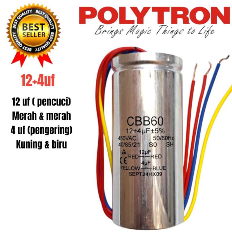 kapasitor mesin cuci polytron 2 tabung pwm9572