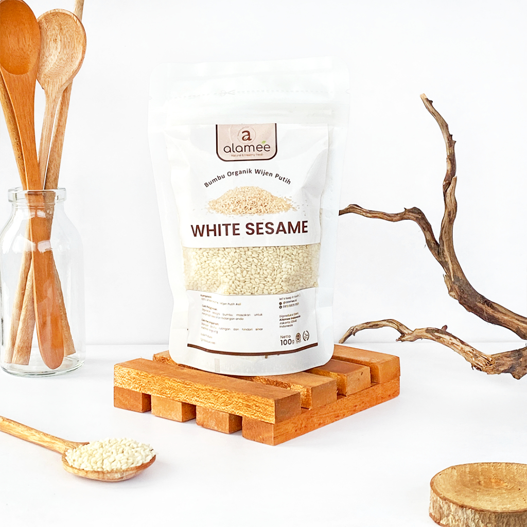 

ALAMEE Wijen Putih Seed Bumbu Dapur Organik Masak Rempah Tanpa Campuran 100g