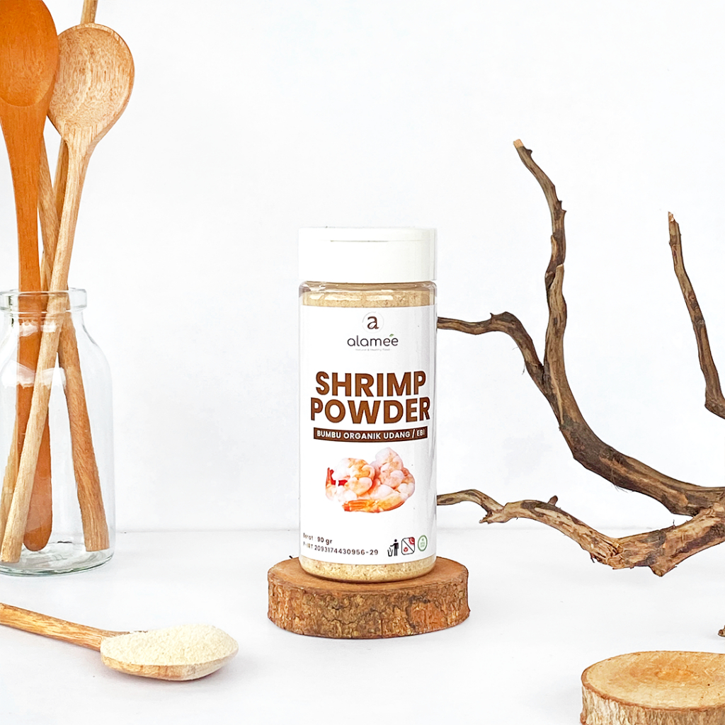 

ALAMEE Bubuk Ebi Halus Kering Udang Bumbu Dapur Organik Shrimp Powder Giling Praktis Tabur 90gr