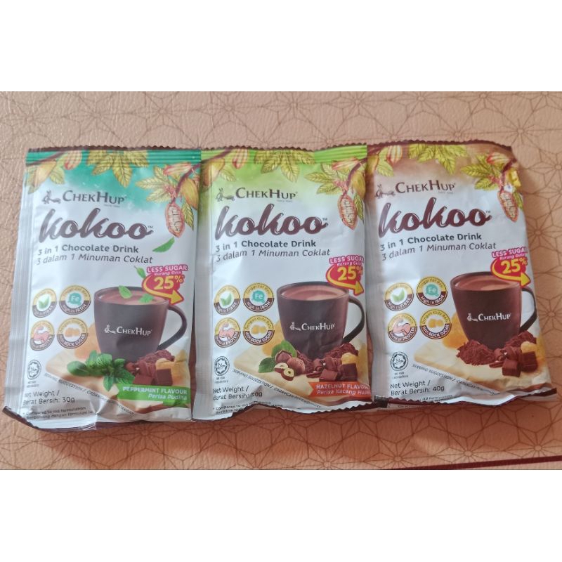 

ChekHup Kokoo Coklat/Hazelnut/Peppermint ECERAN