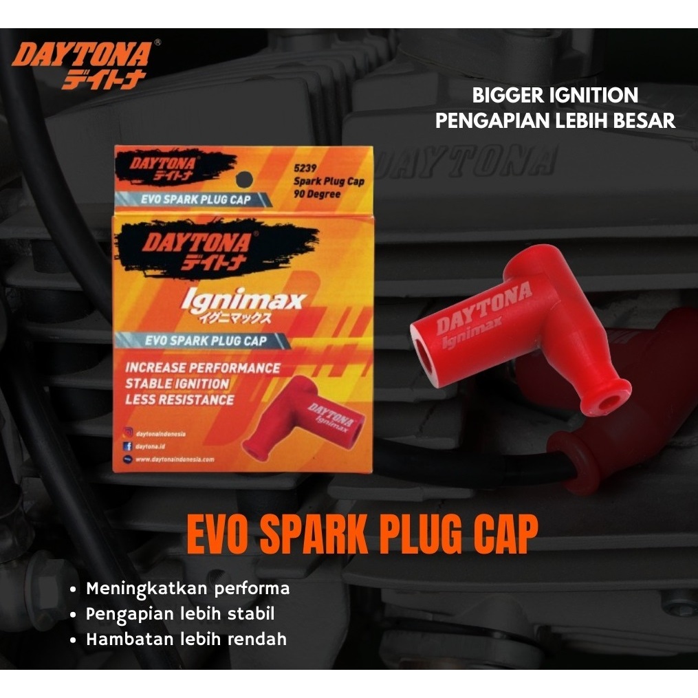 Daytona Racing Cangklong Busi 90 Degree Beat Spacy Scoopy Stylo Genio Cop Dop Original