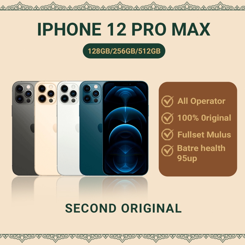 BC iPhone 12 Pro Max / PRO 128GB 256GB Tangan kedua100%ORI LCD MULUS NORMAL FULSET Kondisi Perfect