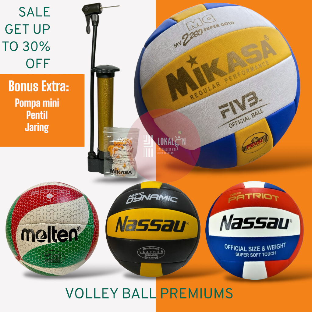 Bola Voli Bola Voly Bola Volley Mikasa Size 5 Murah Bonus Pompa