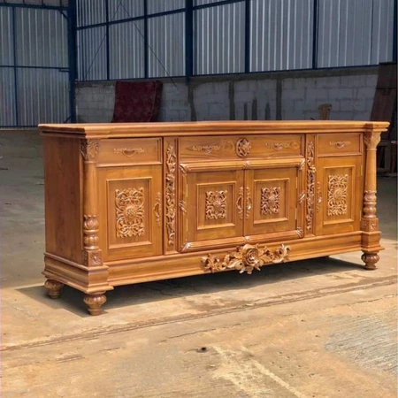 Bufet TV Mega JATI Ukir Jepara / Buffet Jati Jepara  / Meja tv kayu jati ukir Jepara