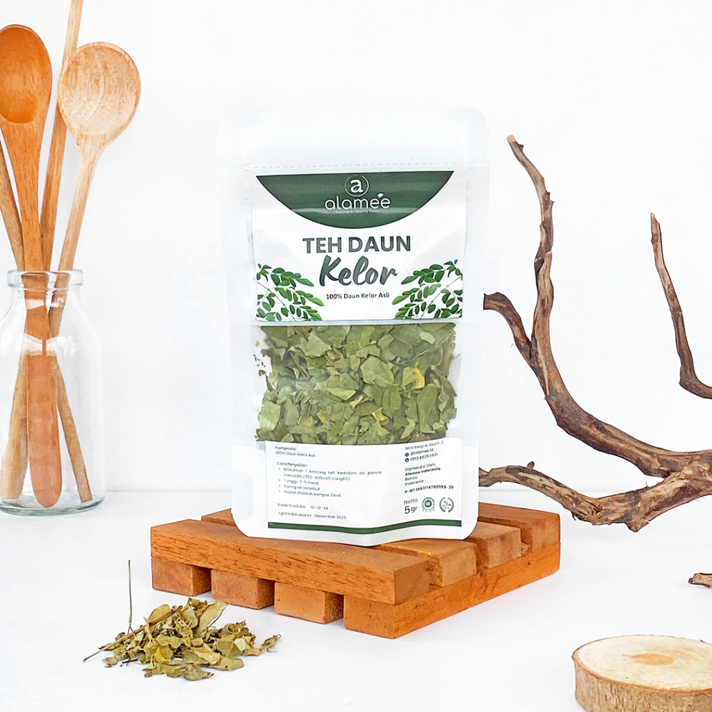 

Teh Daun Kelor Tea Bunga Herbal Alami Organic Natural Non Msg Siap Seduh 5gr