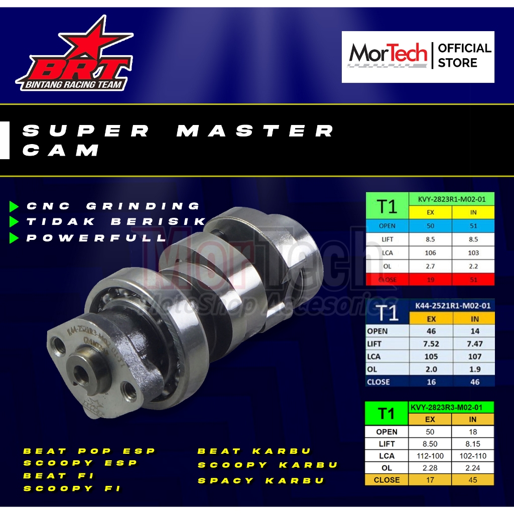 Noken As BRT Super Master Cam BRT Racing Scoopy ESP Beat ESP Beat POP Stater Halus Beat FI Scoopy FI