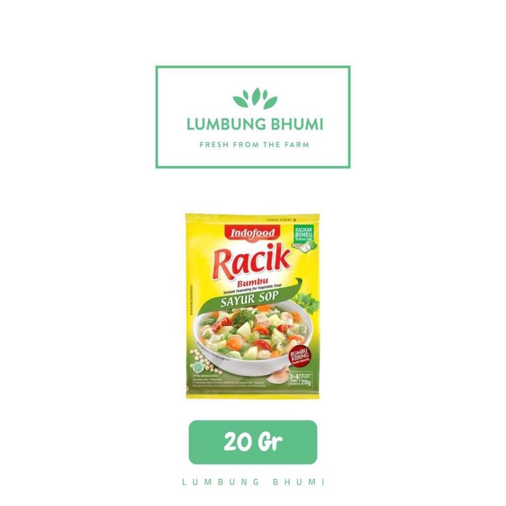 

RACIK Bumbu Sayur Sop 20 Gr 1 Pcs - Lumbung Bhumi
