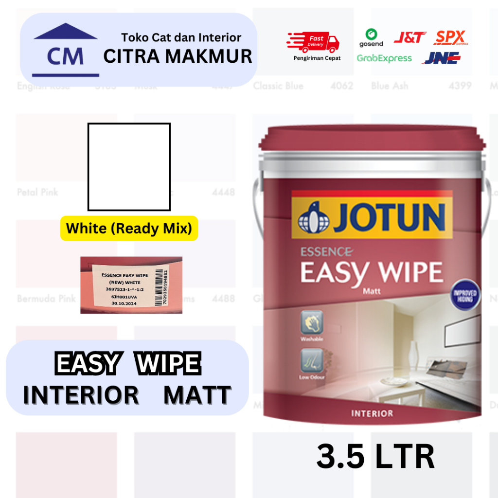 Jotun Essence EASY WIPE New WHITE - 3.5 Liter (Ready Mix)