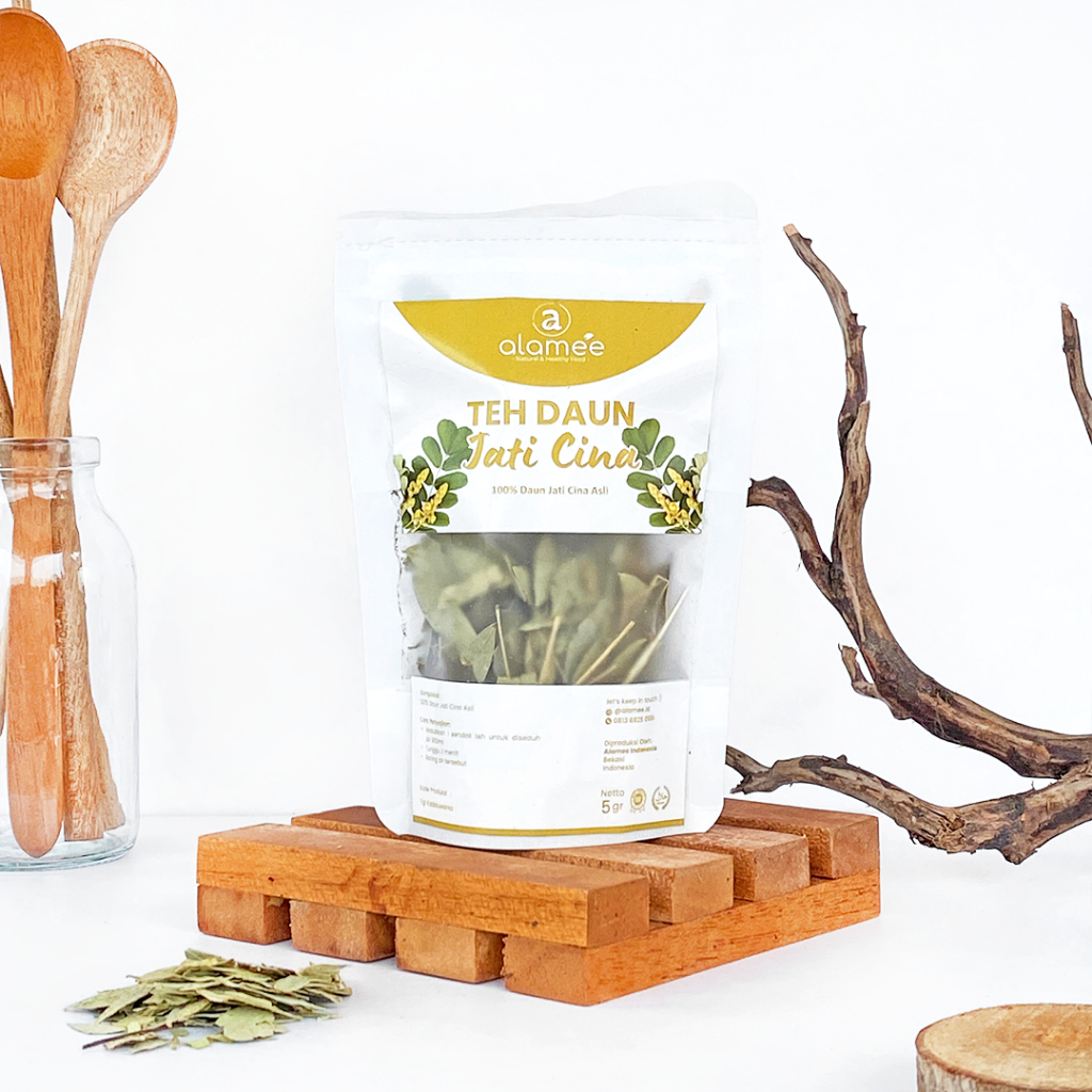 

ALAMEE Teh Daun Jati Cina Senna Leaf Tea Teh Herbal Alami Organik Organic 5 gr Siap Seduh Minum