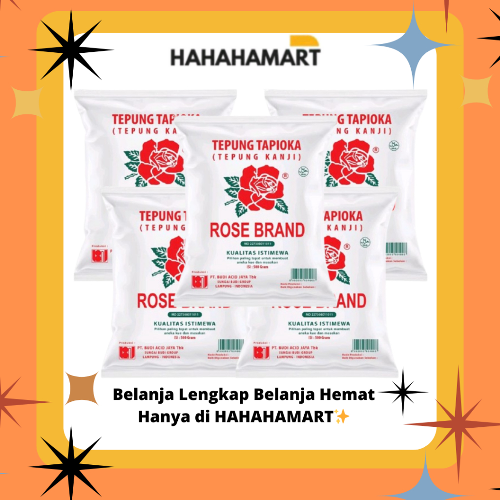

Rosebrand Tepung Tapioka 500gr Harga Paket Isi 5 Pcs