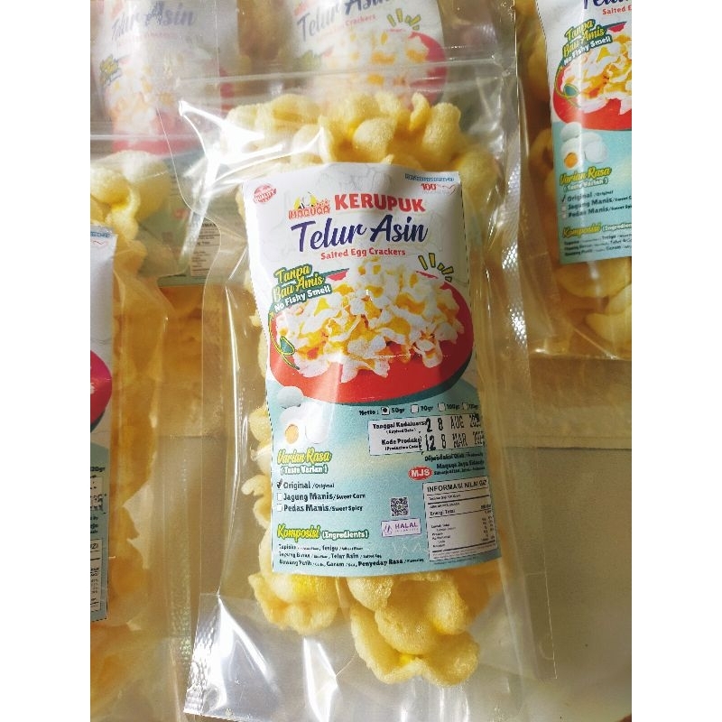 

Kerupuk Telur Asin Matang 50 gram