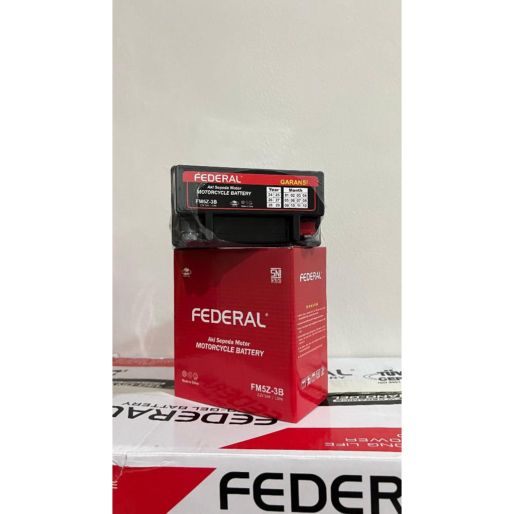 Aki Motor FULL KERING FEDERAL Gel Mio Sporty Mio Smile Vega R Supra Fit Astrea Grand MF GM5Z3B 5Ah