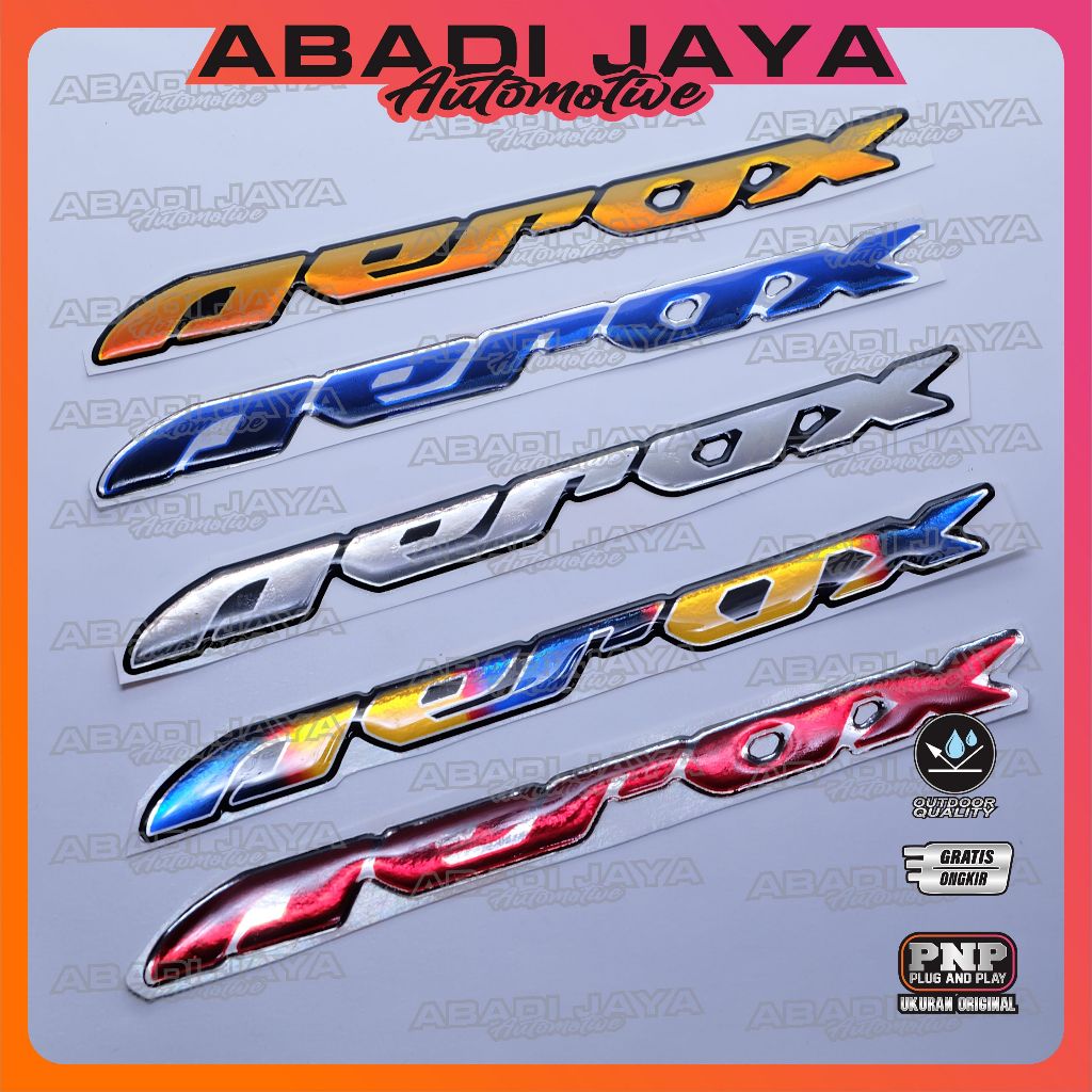 emblem timbul yamaha aerox / emblem titanium aerox / emblem custom aerox