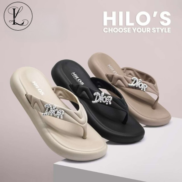 Sandal HILOS Wanita Dewasa Sandal Jepit Bahan Karet Teplek Terbaru