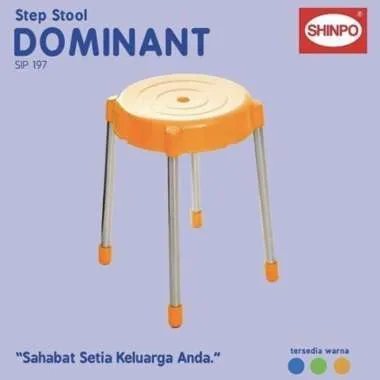 12pcs Bangku Baso Dominant shinpo 197 kaki stainless kursi duduk plastik