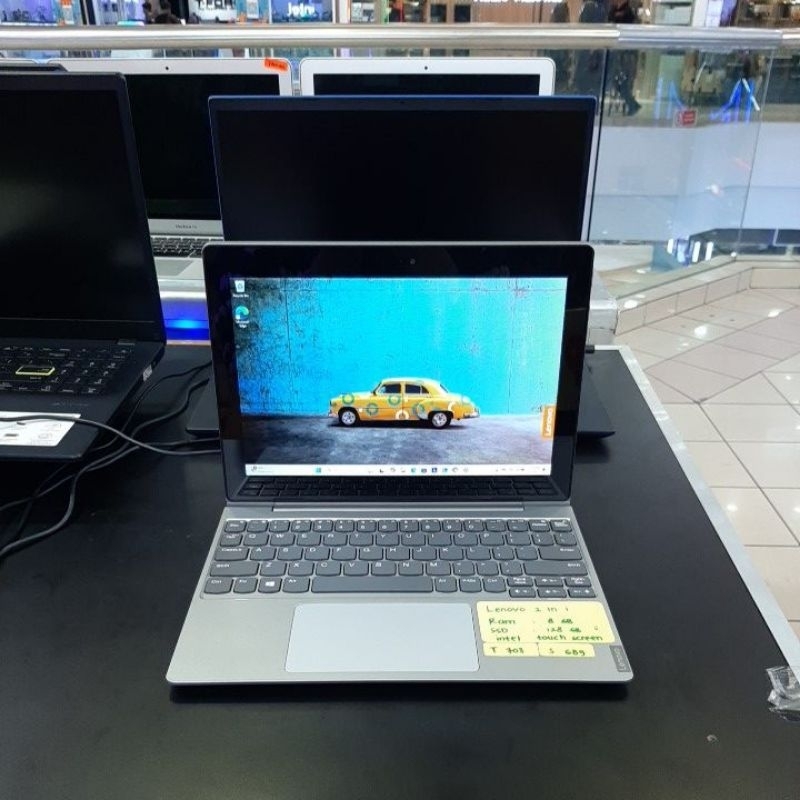 laptop lenovo 2in1 ideapad d330 10IGL celeron N4020 ram 8gb ssd 128gh touch screen 10inch 689