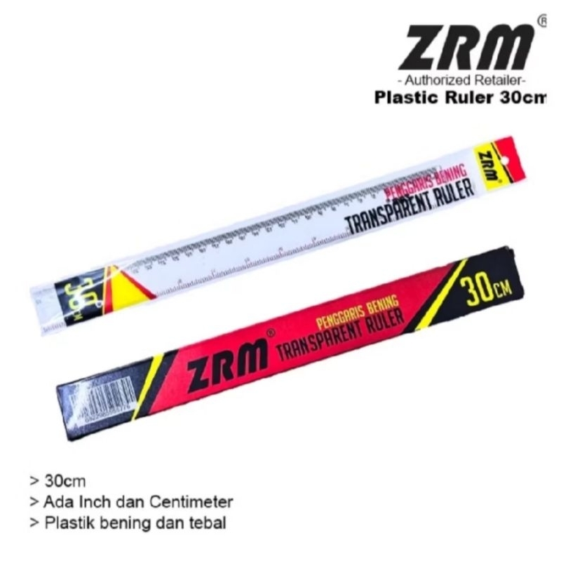 

Penggaris Mika / Penggaris Plastik Tebal 30 cm ZRM / Squeezy