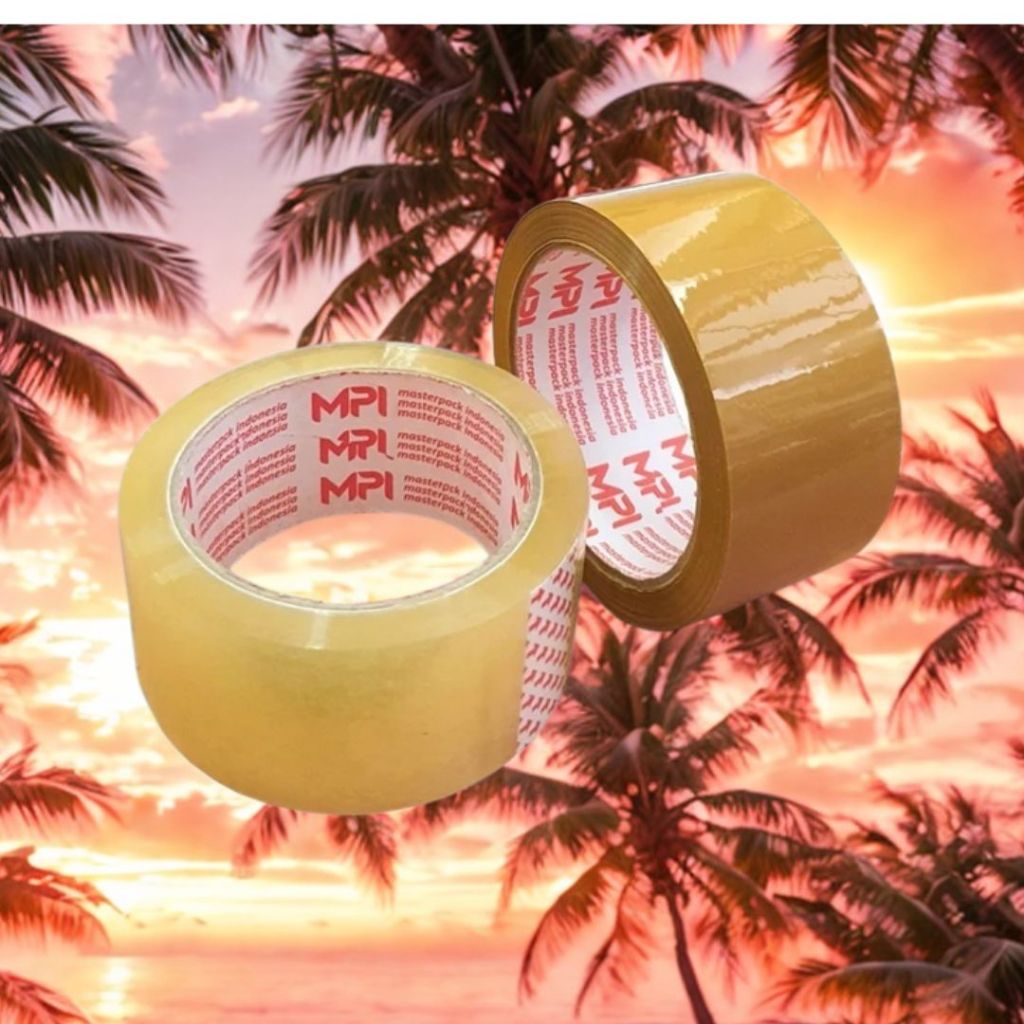 

terbaru Lakban Opp Coklat Bening 45Mm panjang 100Yard sangat lengket Tape packing