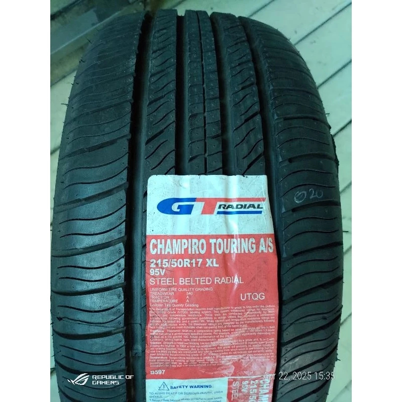 Ban GT Radial Champiro Touring A/S 215/50 R17