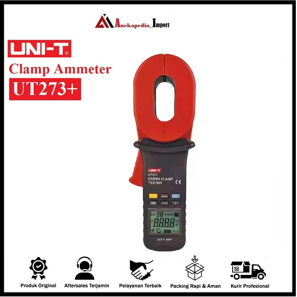 UNI-T UT273+ Clamp Earth Resistance Tester -Tester Kebocoran Arus UNI-T UT273+