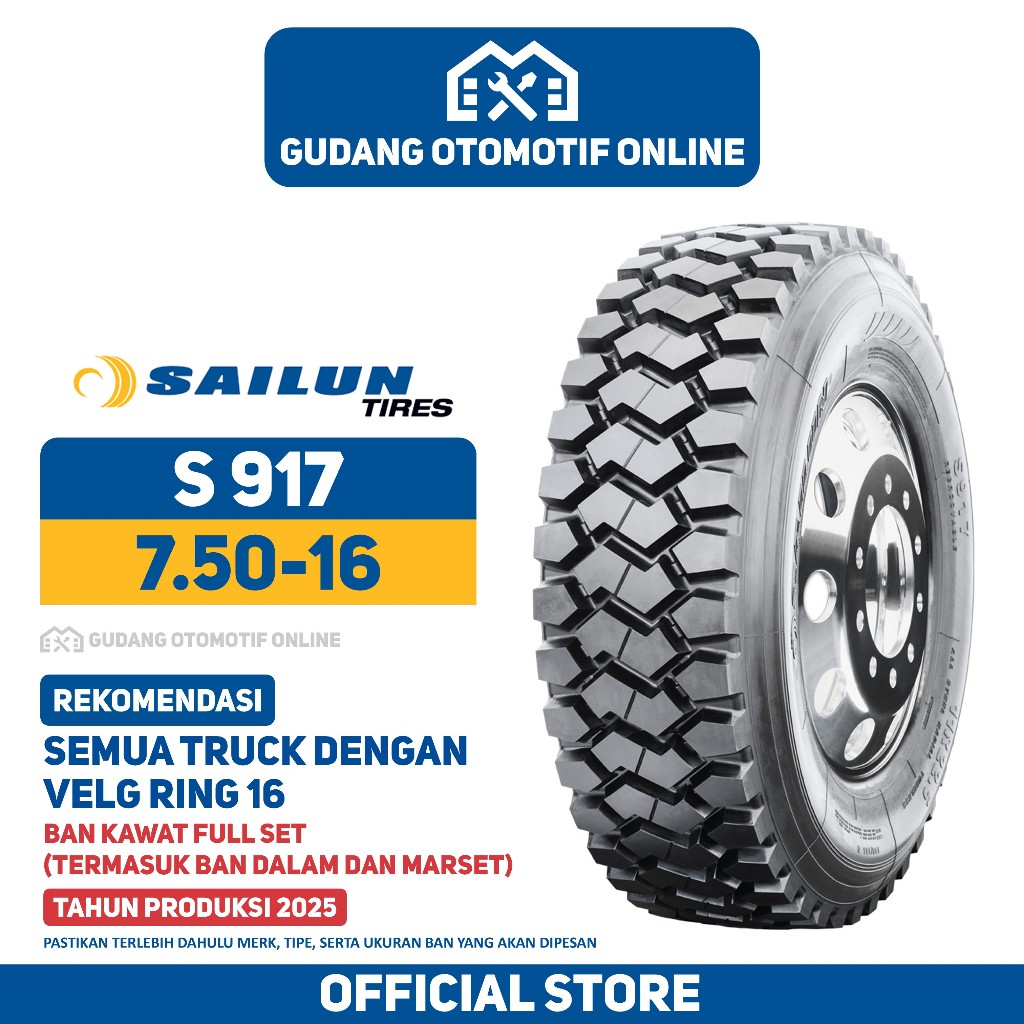 Ban Truk Sailun S917 750 R16 16 Truck Colt Diesel Canter Ragasa 7.50 R16