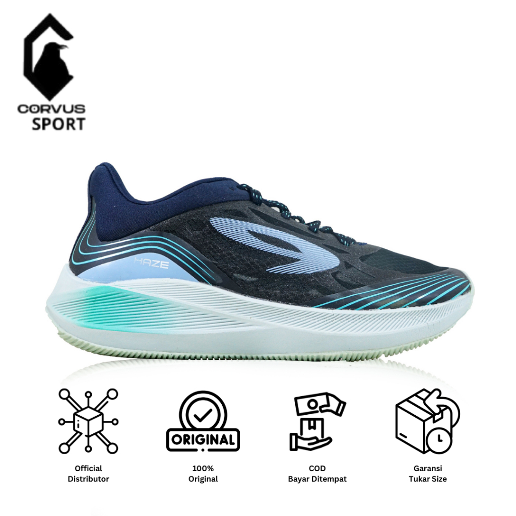 SEPATU LARI 910 ORIGINAL HAZE VISION 1.0 - BIRU TUA/ABU/HIJAU