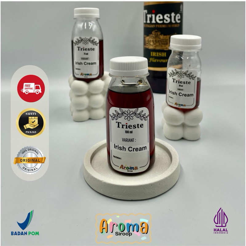 

Trieste Syrup - REPACK Sirup Trieste Irish Cream (100 ml - 75 ml - 30 ml ) Asli 100% ORIGINAL