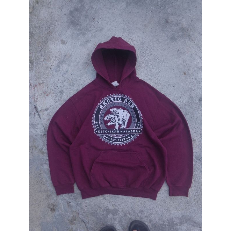 Hoodie Gildan Vintage Maroon not Russel not Hanes