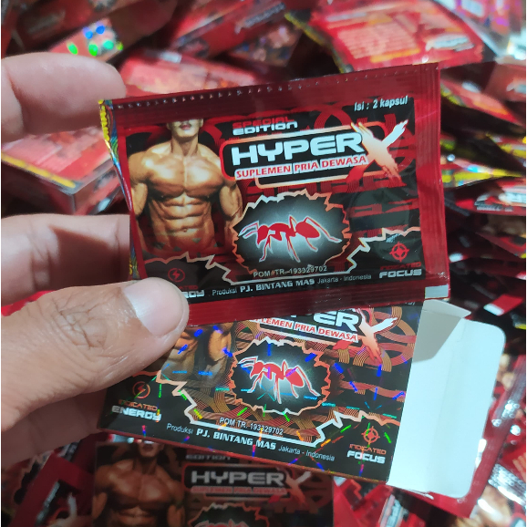 

ECERAN Hyperx 1 Pack 2 Kapsul Madu Bubuk Herb HP Hyperx Madu Syrup Honey